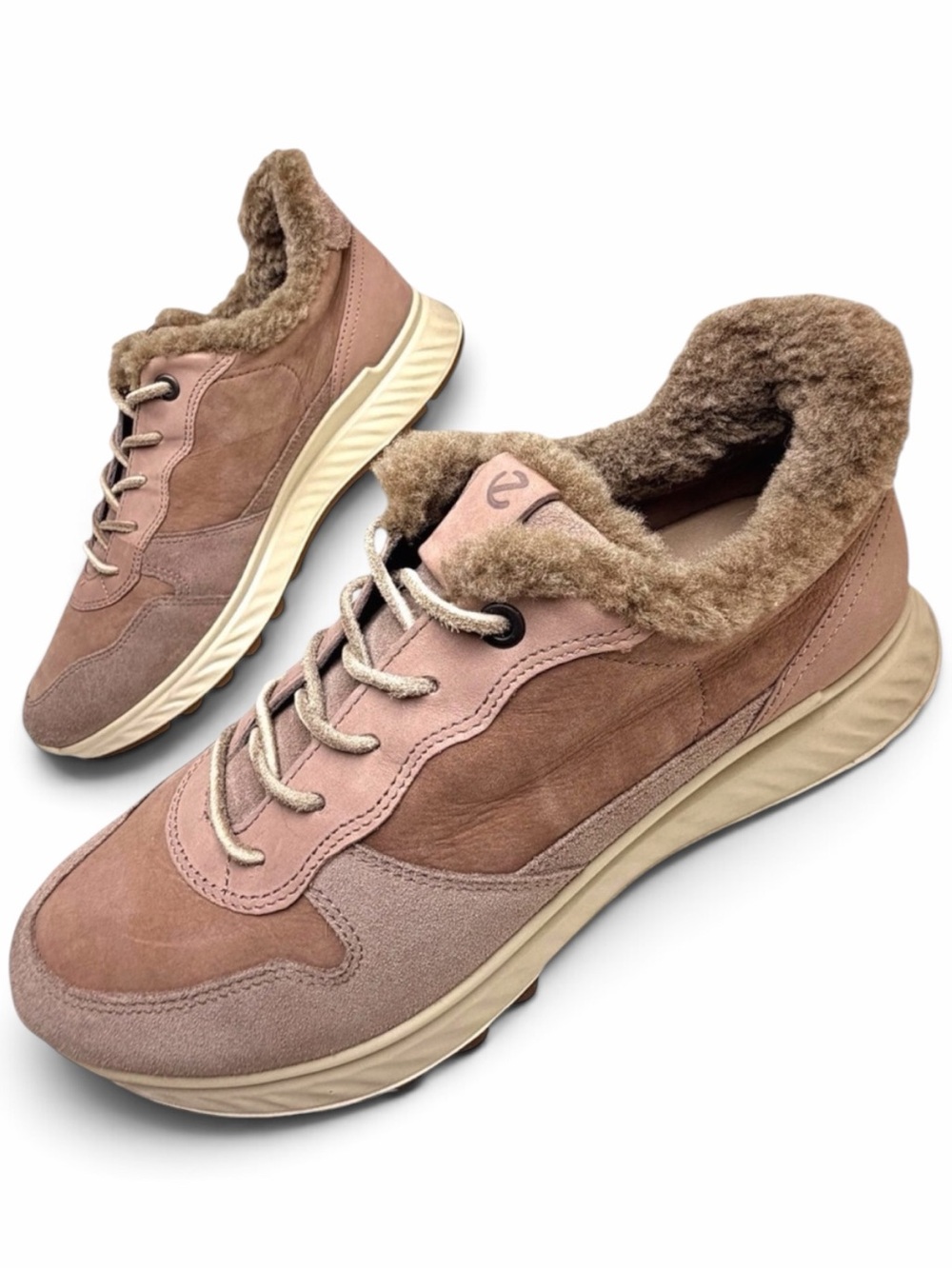 ECCO ST.1 Leather Suede Plush Lined Sneakers Womens 40 US 9